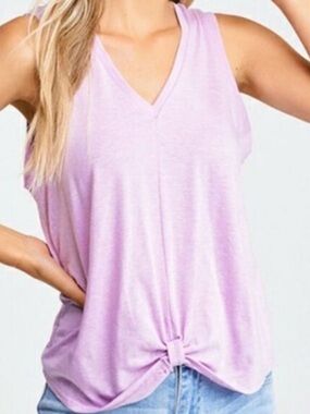 Sleeveless Twist Front Tee, Women's Size M